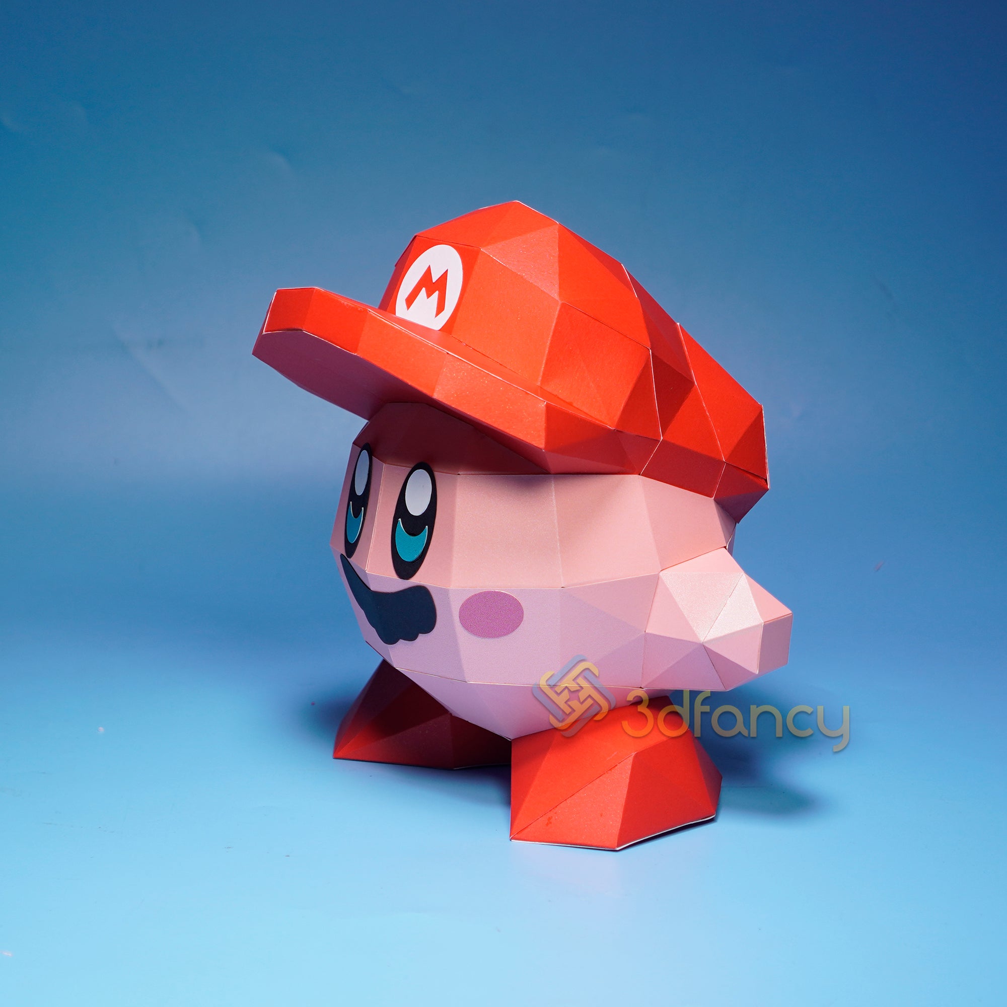 Mario Kirby 3D Papercraft PDF SVG Template