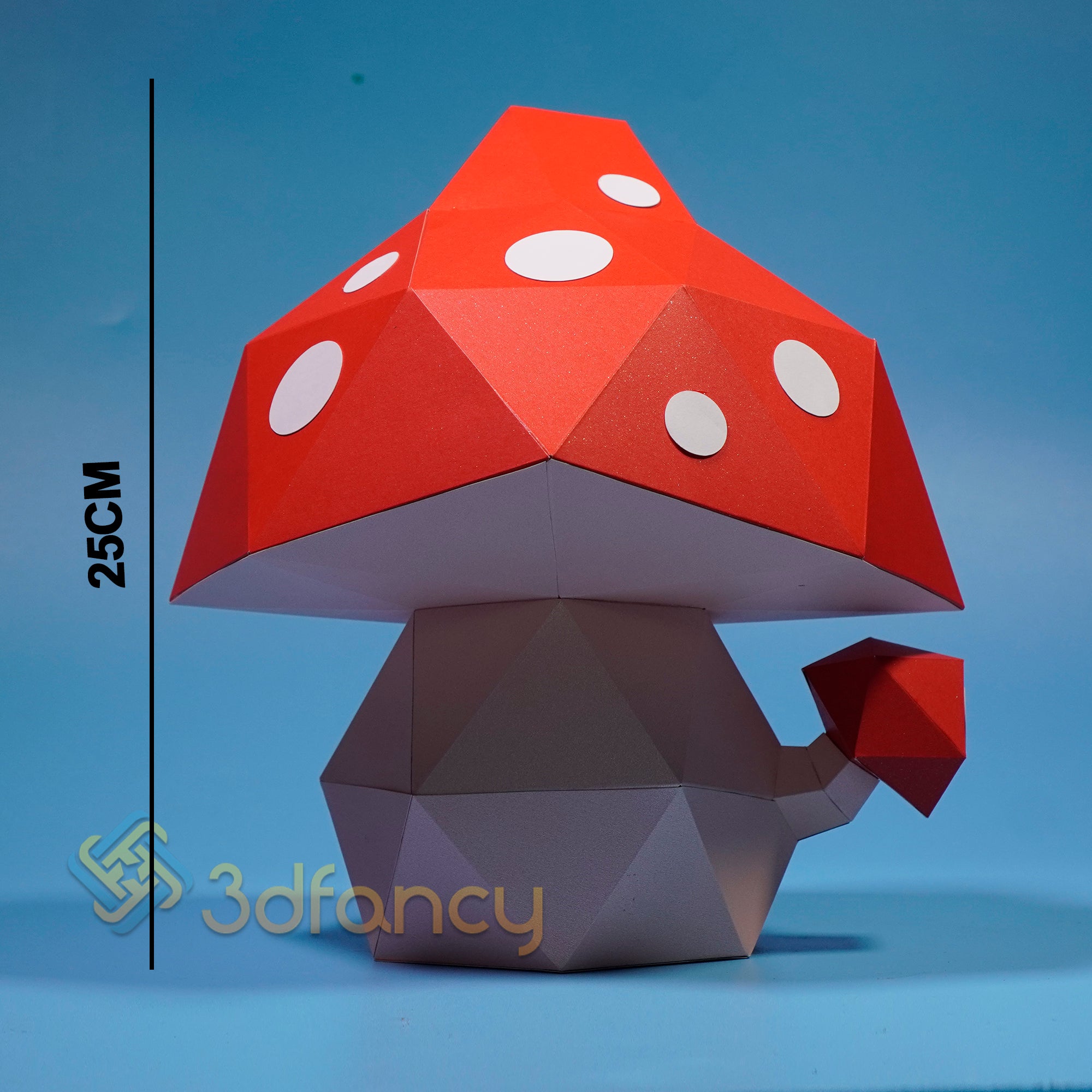 Mushroom 3D Papercraft PDF, SVG Template for Printer, Cricut, Cameo 4, Scanncut
