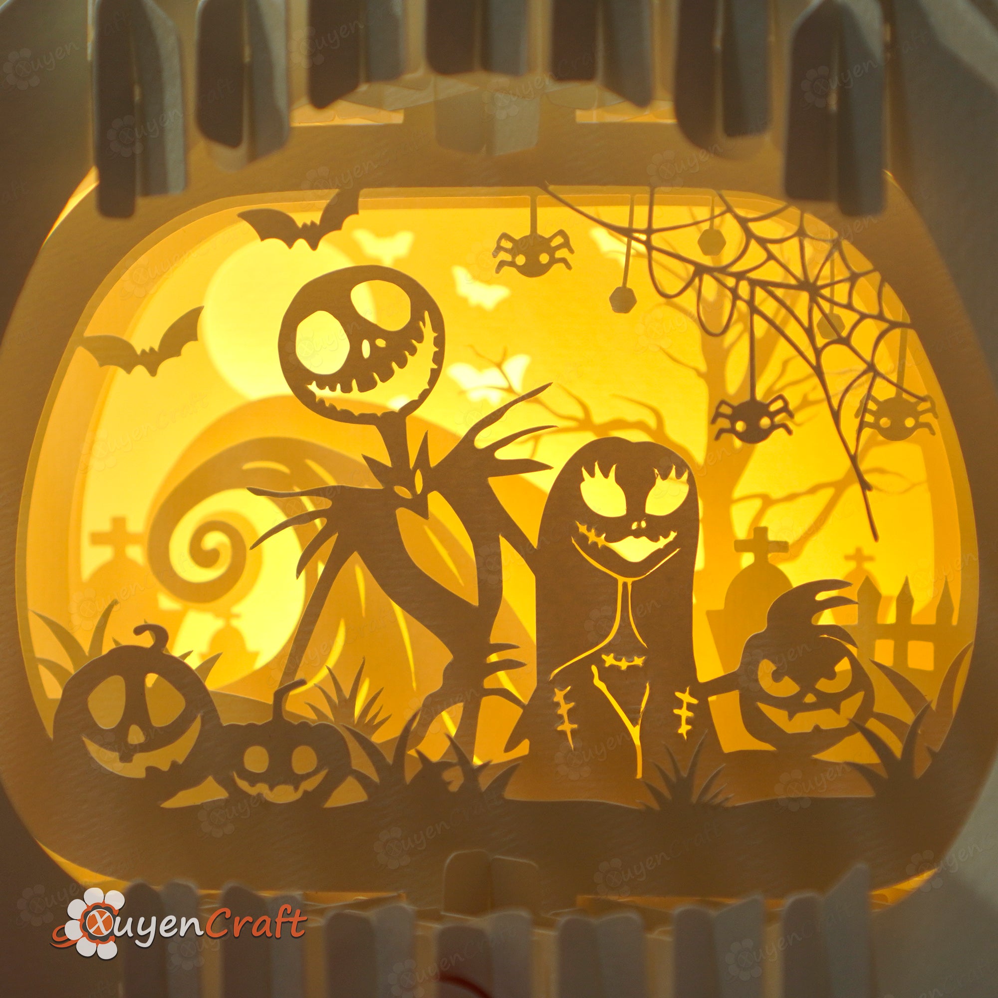 Set 2 Pumpkin Pop Up SVG template for Cricut Projects, DIY Nightmare B ...