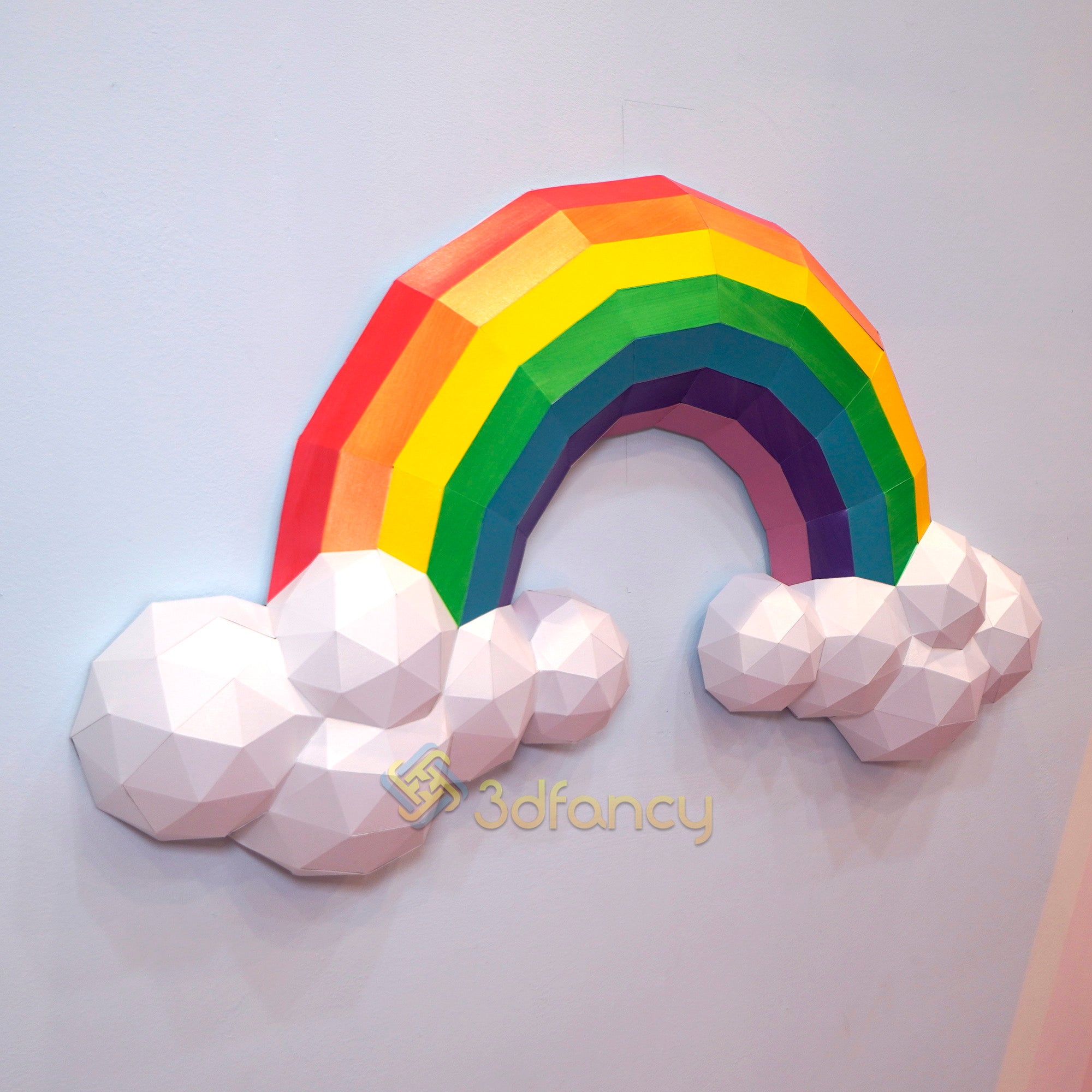 Rainbow Papercraft PDF, SVG Template Template Compatible with Cricut, Cameo 4, Scanncut