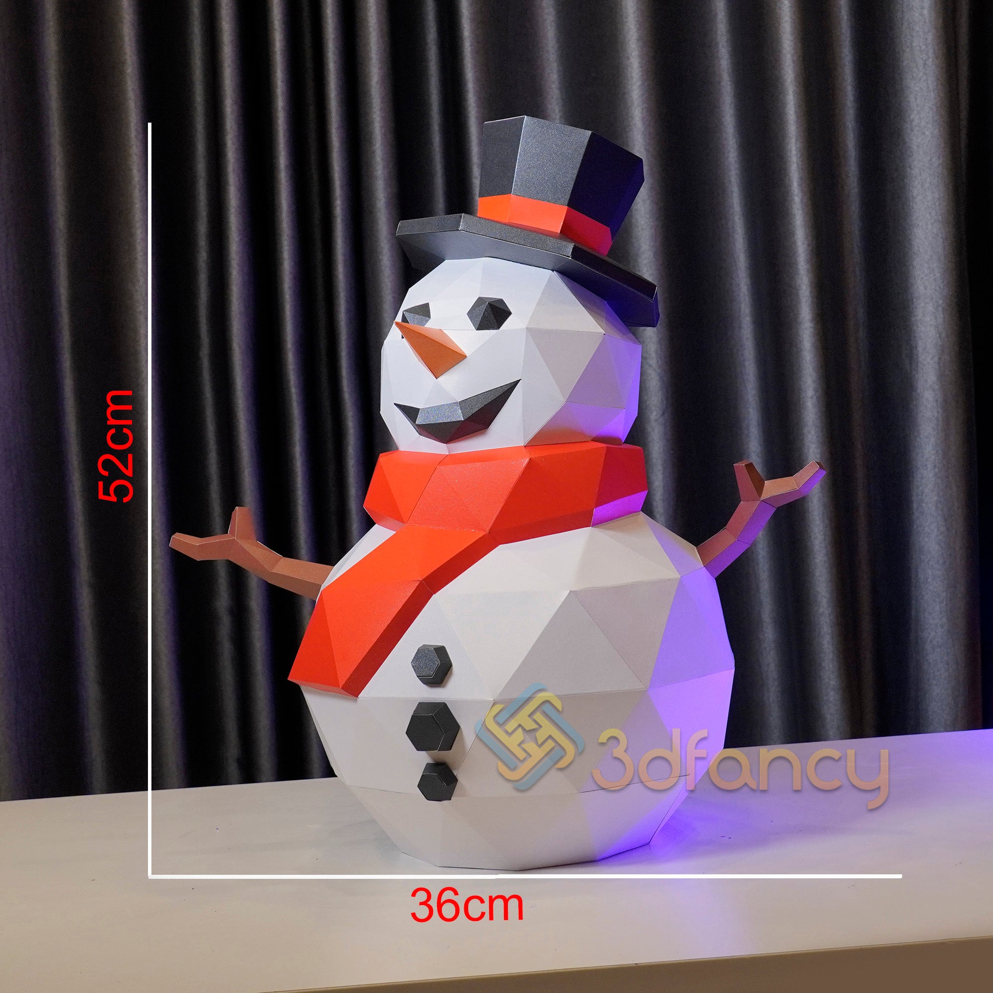 3D Paper Snowman – Super Fun Printables