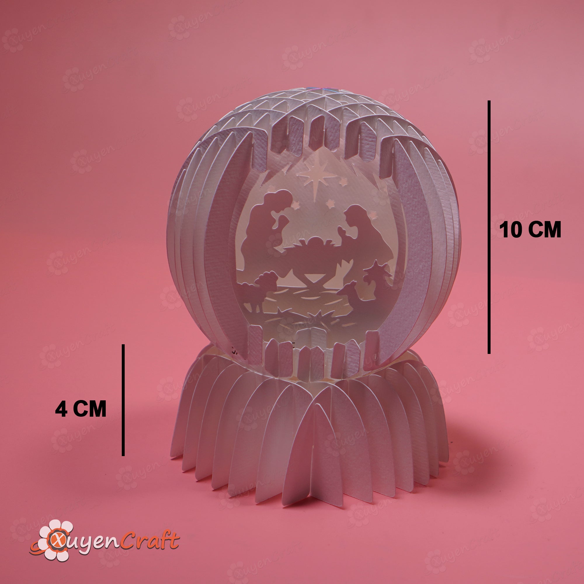 Pack 4 Sphere Popup Mini for Xmas, SVG ,Silhouette Studio Templates