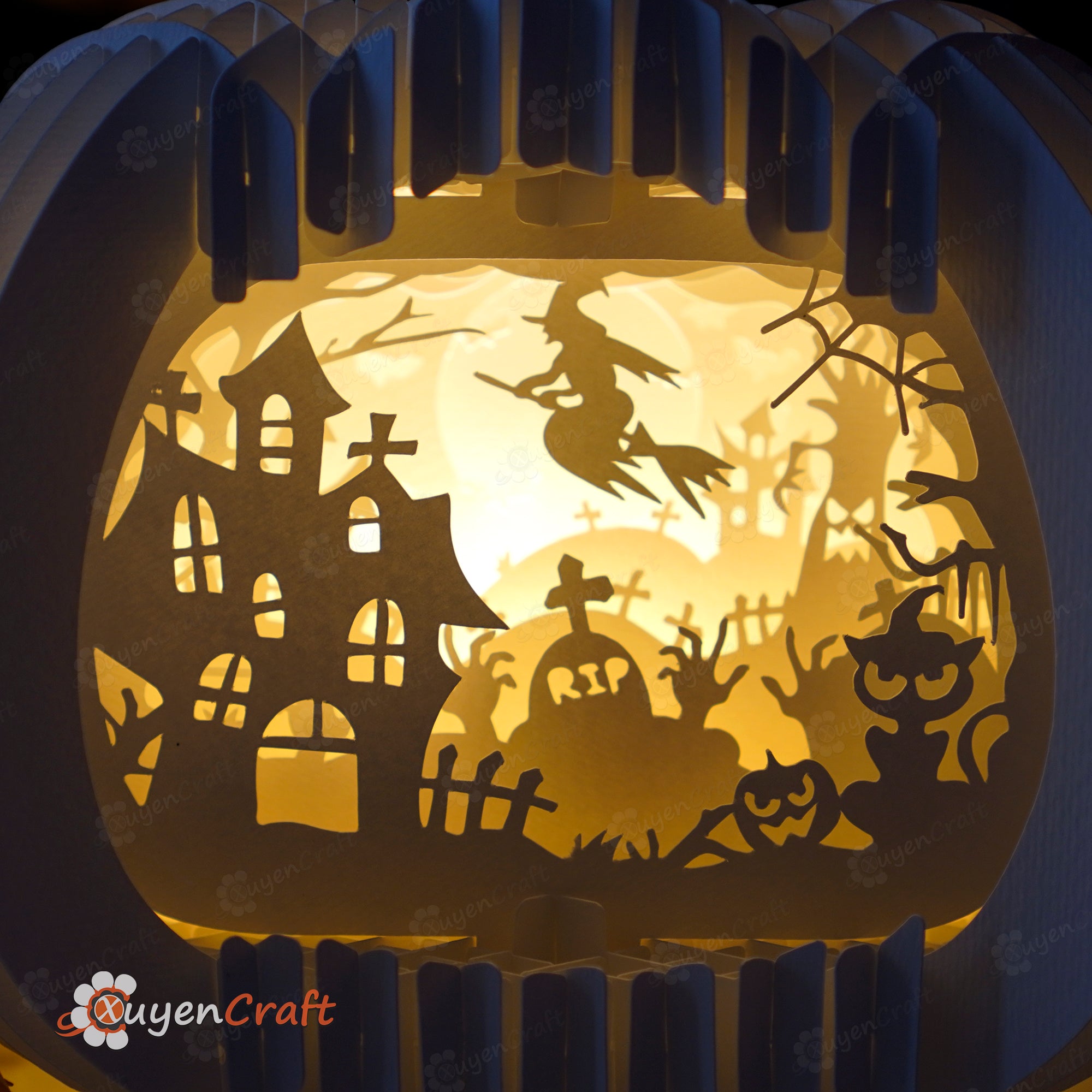 Pack 3 Halloween Pumpkin Pop Up 3D SVG, Studio Template
